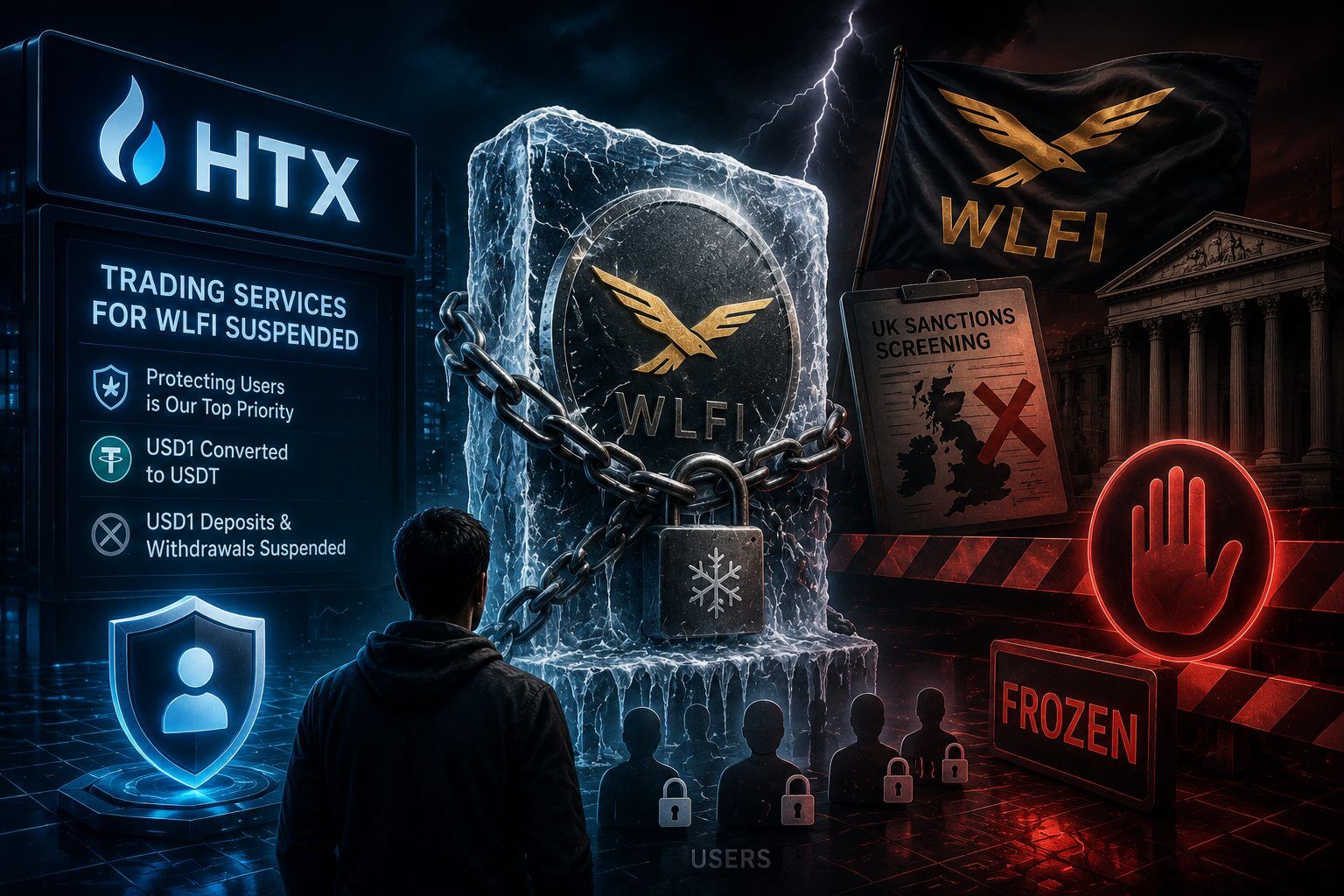 HTX stoppt WLFI-Handel nach Einfrieren von Benutzertokens